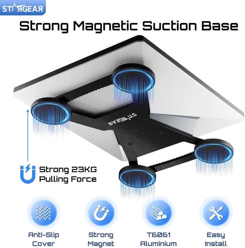 STARGEAR Starlink Mini Mount, Magnetic with 200lbs Heavy Duty Magnet Bases, Starlink Mini Accessories Lockable Starlink Mount for RV, Car, Boat, Truck Aluminum Alloy - Image 2